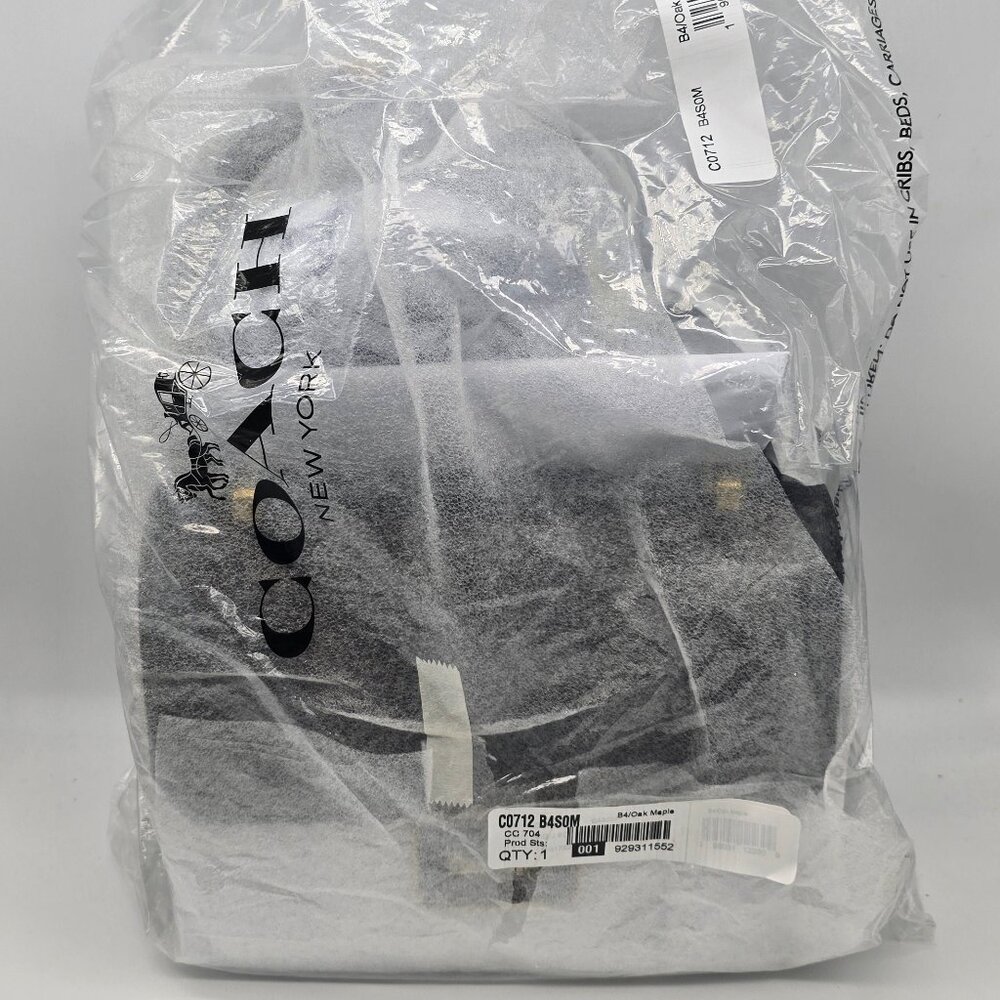 Coach Alie Shoulder Bag Signature Jacquard with Snakeskin Detail C0712 Oak Maple - Picture 9 of 9